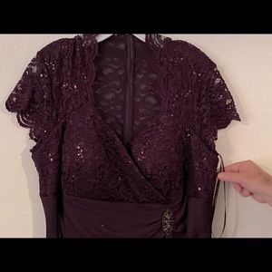 Sequin top prom dress